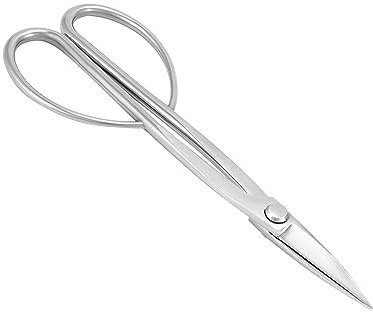 QWORK® Edelstahl Bonsai Schere - 21 cm - Bonsai Werkzeug zum Schneiden von Laubknospen und Zarten Zweigen