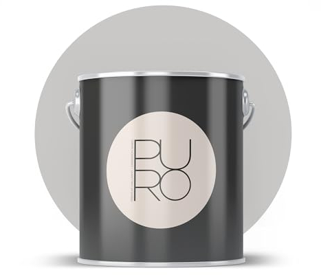 Livingwalls PURO C1009 - Pintura de pared con muy alta opacidad, pintura interior mate de alta calidad, color gris – 5 l
