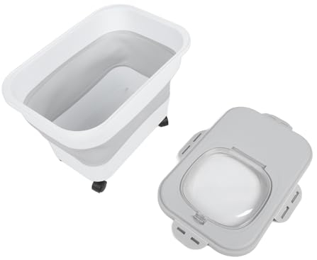 Jiawu Zusammenklappbarer Aufbewahrungsbehälter für Hundefutter, Großes Fassungsvermögen, Luftdicht, Verdickt, Staubdicht, Reis-Aufbewahrungsbehälter mit Messschaufel für Tierfutter