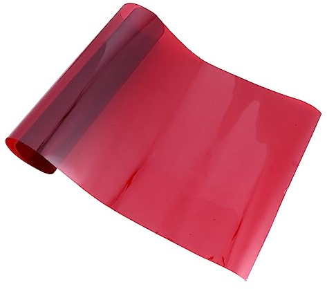 Film de Couleur D'éclairage Transparent Pet Rouge, Filtre à Gel | Gelatine Lumière, Film Transparent pour Appareil Photo, Portable et Léger, Transmission