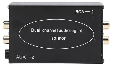 Erdungsschleifen-Geräuschisolator, Rauschfilter-Brummeneliminator, 3,5-mm-Stereo-Schallisolator aus Aluminiumlegierung für Autolautsprecher-Heimkinosystem