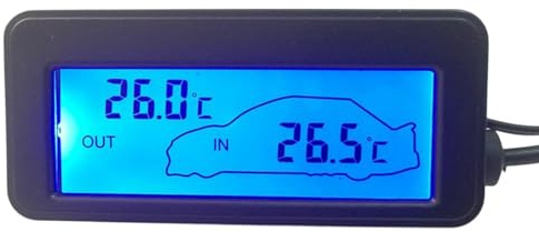 Thermomètre De Voiture Numérique | Température Intérieure Et Extérieure | Jauge Automobile 12 V Avec Affichage LCD Pour Voiture Et Camion