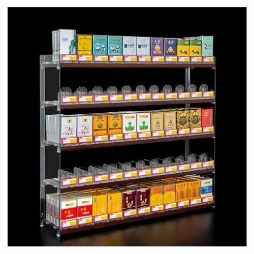 Cigarette Display Holder, Cigarette Box Wall Frames, Multifunction Rectangular Cigarette Case Holder, Retail Cabinet Organizer, Easy to Install/Waterproof (Color : Clear, Size : 56.5x29x58.9