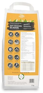 SALiNGO Soft Trockenfutter Hühnchen mit Banane | Hundefutter für Hunde Aller Rassen | getreidefreies Trockenfutter 2kg