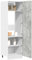 ShGaxin Mobile per Frigo Grigio Cemento 60x57x207 cm Legno Multistrato-856124