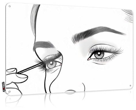 Sign For Bedroom Door Perfect Eyelash Extension Tutorial Tin Sign Tin Wall Decor Cheers Tin Sign(30X40CM)