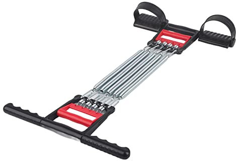Multifunction Pedal Spring Chest Expander | 65KG Force with 5 Removable Springs | 3 - in - 1 Exercise Equipment for Arms/Chest/Abdomen | Sturdy Steel Construction