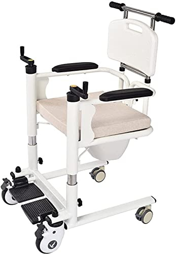Fauteuil de Transfert pour Patients, roulettes de Salle de Bain, siège élévateur pour Personnes âgées handicapées, Baignoire multifonctionnelle, accès Facile aux Toilettes et à la Salle de b