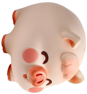 Milisten Simulación de Alcancía de Cerdito Linda Alcancía para Ahorrar Dinero Tarro de Dinero de Vinilo Irrompible Figura de Animal Primera Caja de Ahorro Decoración de Guardería de Shower