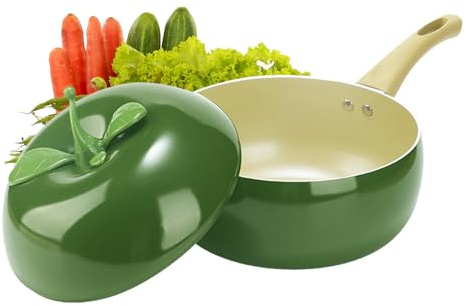 Cacerola Para Salsas Con Tapa | Olla Para Cocción Lenta De Verduras Y Frutas | Sartén Con Tapa - Para Uso En Estufa De Cocina Y Placa De Inducción, Para Hervir Sopa Y Leche, Para Cocinar, Freír Y