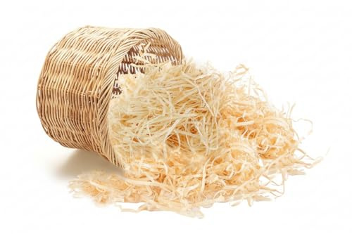 Generico Truciolo di Legno Naturale 1,5 kg – Paglia Decorativa per Cesti Natalizi, Confezioni Regalo e Pacchi | Imballaggio Ecologico Inodore, Riempimento Protettivo per Spedizioni