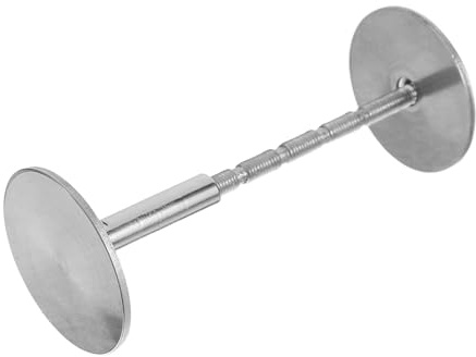 Alipis Stainless Steel Deadbolt Hole Cover Plate with Screws and Nuts, 40mm Round Door Knob Hole Filler, Wear-Resistant Decorative Addition for Home Security Repair