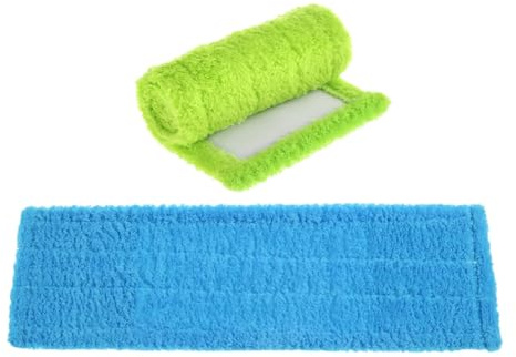 ibasenice Têtes de Balai de Rechange Absorbant la Saleté en Polaire Corail Lot de 2 Lavables en Machine pour Nettoyage la Maison Bureau
