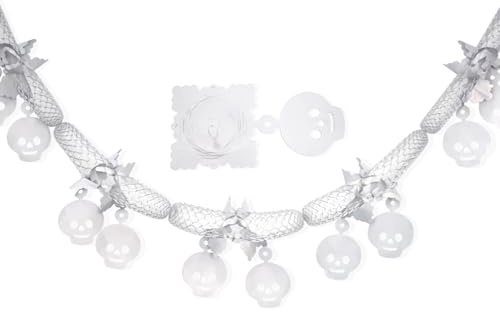 Halloween Girlande - Spinne Kürbis Schädel Dekorationen Party Wand Girlande Einfach zu installieren Gruselige Ornament | Dekorset für Spukhaus Familientreffen Indoor Outdoor