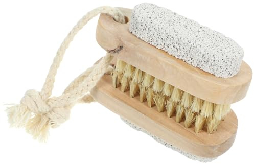 MAJORMENCH Spazzola Esfoliante Corpo in Materiale Sintetico con Pietra Pomice Doppia Faccia 2 Pezzi Colore Assortito Mano Facile da Tenere per Bagno e Doccia