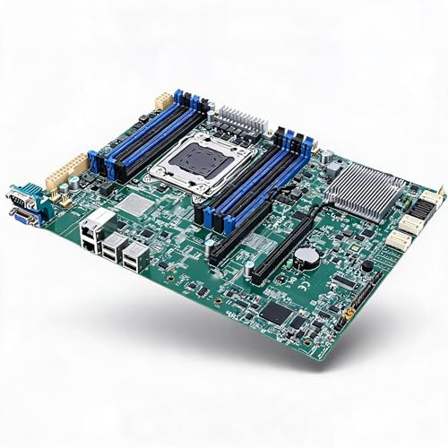 Sxhlseller Carte Mère Serveur LGA 2011, Chipset X79 C602, Emplacements DIMM SSI EEB 8xDDR3, Double LAN Gigabit, Prise en Charge E5 2680V2 pour Poste de Travail