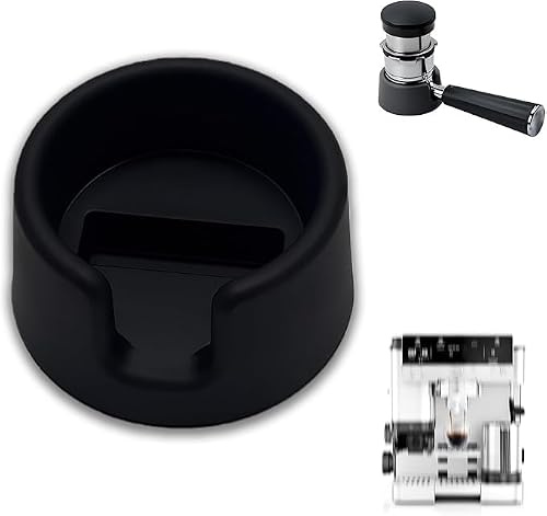 Solvio Silicone Coffee Tamper Mat Base Compatible with Ninja Luxe Cafe ES601 Espresso Machine Accessories, Anti-Slip Tamping Station Stand for Portafilter Stability and Spill Prevention (Black)
