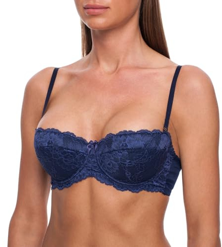 frugue Reggiseno Push Up a Fascia Senza Spalline Donna Blu IT 1D