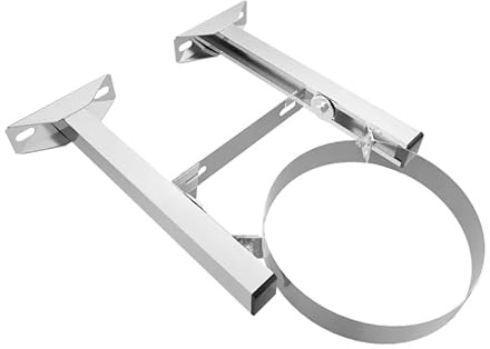 Schornstein Wandhalterung - Verstellbarer Wandhalter aus Edelstahl in allen Durchmessern und Wandabständen (Außendurchmesser Ø200mm, Wandabstand 200-350mm)