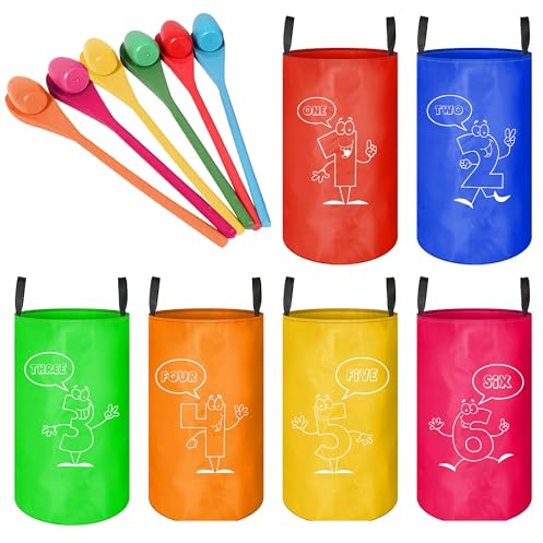 Outdoor Games Set – Jumping Sack Race Bags & Egg and Spoon Relay Game for Birthday Parties, School Sports Days & Garden Fun – Durable & Safe