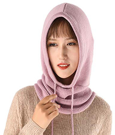 Yekeyi Winterhaube, gestrickt, aus Kaschmir, Skimaske, Outdoor-Mütze, für Damen