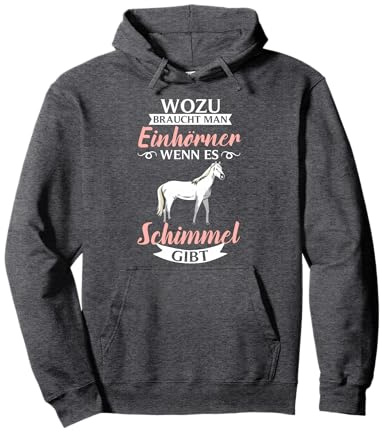 Reiten Kleidung Reitbekleidung Dressurreiten Schimmel Pferd Pullover Hoodie