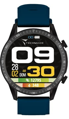 TECHMADE Smartwatch Rocks Colore Blu| Chiamate e Musica sul tuo polso