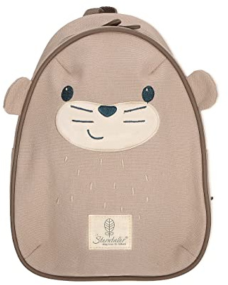 Sterntaler Kinder Unisex Kindergarten Rucksack Otter Otti beige - aus fester Baumwolle - 28,5 x 21 x 10 cm