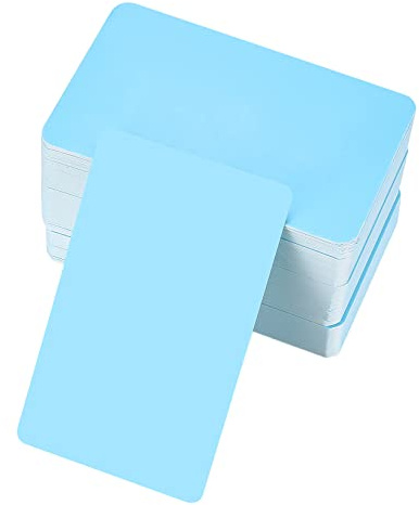 150 stycken blanka papperskort, indexkort, kraftpapperskort, spelkort, minneskort, tomt, visitkort, papper för gör-det-själv, memoryinlärning – blå, 8,9 x 5,2 cm (3,5 x 2,04 tum)