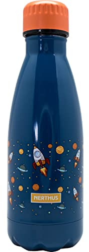 Nerthus FIH 1172 bottiglia thermos acciaio inox doppia parete 350 ml bambino design spazio ideale per la scuola gite