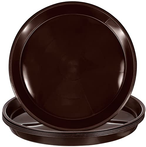 YARNOW Soucoupes Ronds pour Pots De Fleurs en Plastique Lot De 5 Plateaux pour Plantes D'Intérieur Et Jardin avec Bord Surélevé pour Collecte d'eau Et Terre 11.4 Pouces
