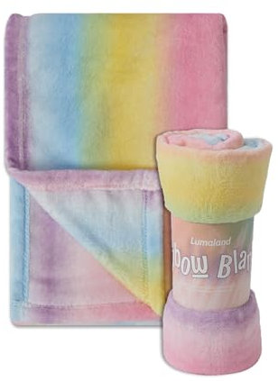 Lumaland Kuscheldecke für Kinder & Babys | Kinderdecke in der Größe 150 x 180 cm | Multifunktionelle Fleecedecke im Haus & im Kinderzimmer | Für Jungen und Mädchen aus Mikrofaser [Bunte Wohndecke]