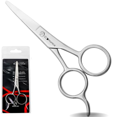 Forbici Taglia Barba e baffi per Peli Naso e Orecchie Regola Sopracciglia Forbice Cura Barba Uomo Taglia kit barba Regalo Uomo