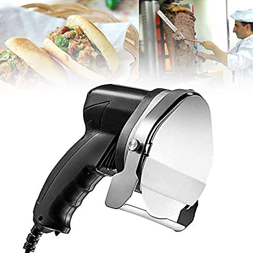 Trancheuse à Viande pour Barbecue électrique, trancheuse à Viande, Couteau à Kebab électrique, Couteau Shawarma électrique Portable en Acier Inoxydable, Couteau gyroscopique, trancheuse à Kebab, B (