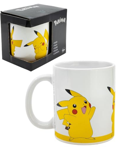 CARTOON Tazza in ceramica Pikachu Pokemon modello Mug 325 ml tazza da colazione per bambini