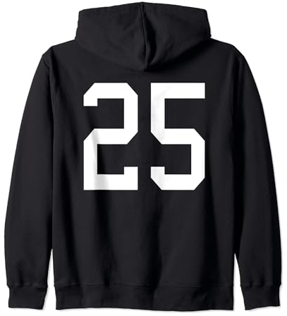 Nummer 25 Rückendesign Fußballtraining Kapuzenjacke