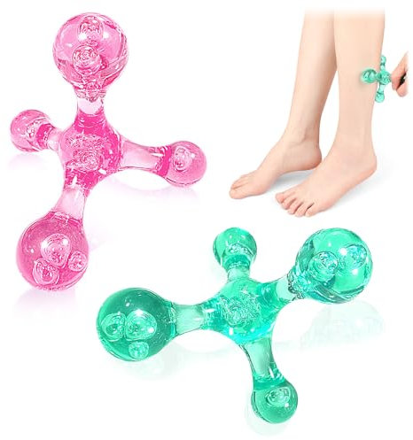 HESUSUSI Massaggiatore Manuale Trigger Point Self Massager 2 pezzi Massaggi Dei Punti Trigger Palmare Strumento di Massaggio Tripode per massaggio corpo,schiena e collo,Spalle,gambe