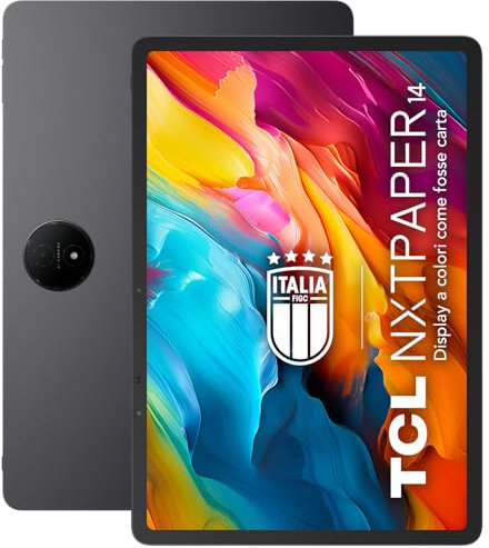 TCL NXTPAPER 14 + Flip Case + T-Pen - Tablet Wi-Fi Display NXTPAPER 14 Zoll 16GB RAM (8GB + 8GB RAM Expansion) 256GB ROM Akku 10000mAh Fast Charge 33W - Ladegerät + Cover und Eingabestift, Grau