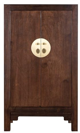 Fine Asianliving Chinesischer Schrank Earthy Braun - Orientique Kollektion B70xT40xH120cm China Chinesischer Schrank Chinesischer Hochzeitsschrank Orientalische Möbel Asiatische