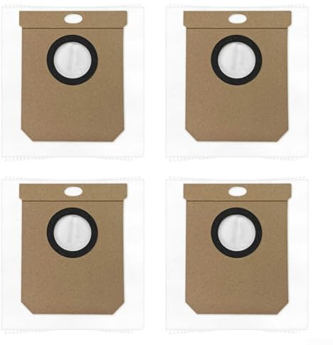 4 Stück/10 Staubbeutel, kompatibel mit selbstentleerender Basis, kompatibel mit Conga 12090 Doppelroller, Heim- und Füllmaterial, Vliesstoffe (4 Stück)