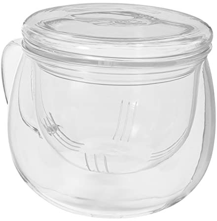 UTHCLO Taza De Té De Vidrio Borosilicato Con Filtro Integrado Para Infusiones De Sueltas Resistente Al Calor Antiescaldante Hogar y Oficina