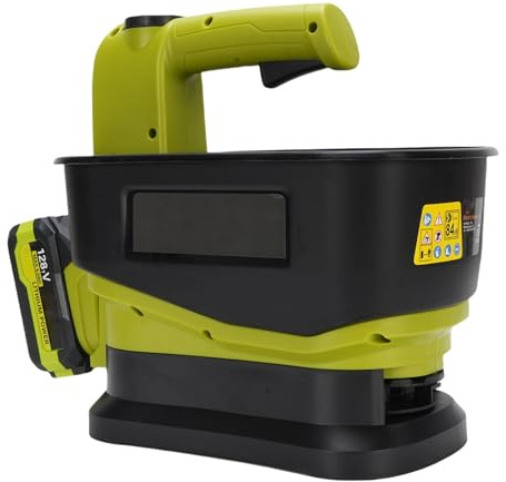 Asixxsix Spandiconcime Manuale, 1000-1700RPM Spandiconcime a Batteria Ricaricabile con Batteria 4.0Ah, Spandiconcime Elettrico a Basso Rumore 87dB per Semina, Alimentazione, diserbo