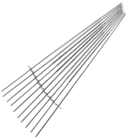 AKOOSY 10 Pièces Brochettes Barbecue Inox Acier Inoxydable avec pour Rotation Automatique Durables et Sûres pour Barbecue Extérieur et Camping