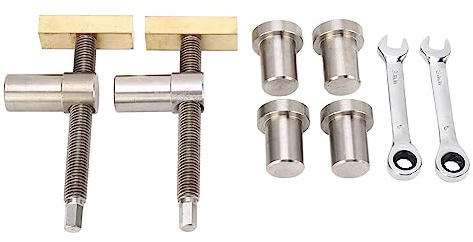 Morsetti a Barra per Banco Falegname Acciaio Inossibile e Ottone 20mm - Fissaggio Rapido e Robusto, Morsetti di Fissaggio per Lavorazioni di Falegnameria