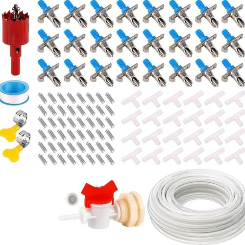 6/12/24 Stück Kaninchen Stall Bewässerungsdüsen Federbelastung Design Einfache Montage Wassersysteme für Frettchen Hamster Nippel Bewässerungsset
