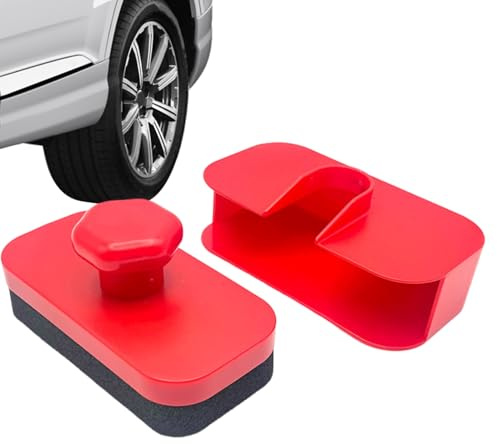 Applicateur de soin des pneus | Éponge de pneu avec couvercle | Applicateur de brosse réutilisable pour le nettoyage et l'entretien des roues | Voiture SUV Camion Extérieur Intérieur