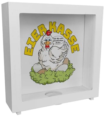 Wooden Egg Box Frame Money Box – I'm A Happy Chicken Egg Box Funny Money Box for Easter Gift or Birthday Surprise