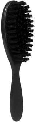 DECOMELODY Kleine Vintage Bartbürste für Männer mit Ölkopf Komfortabler Griff Nylonborsten Multifunktional für Bart und Haarstyling Beim Rasieren