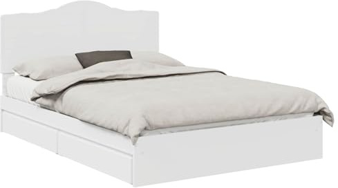 vidaXL Letto con Contenitore Bianco 160 x 200 cm Legno Multistrato, Letto Contenitore Moderno, Arredamento Funzionale per Casa, Design Minimal e Soluzioni Urbane