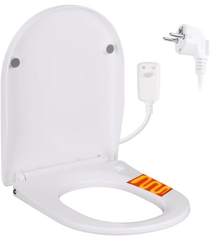 Siège de Toilette Intelligent avec Couvercle | Système d'Abaissement Automatique, Siège Chauffant, 3 Réglages de Température, Affichage de la Température, Veilleuse